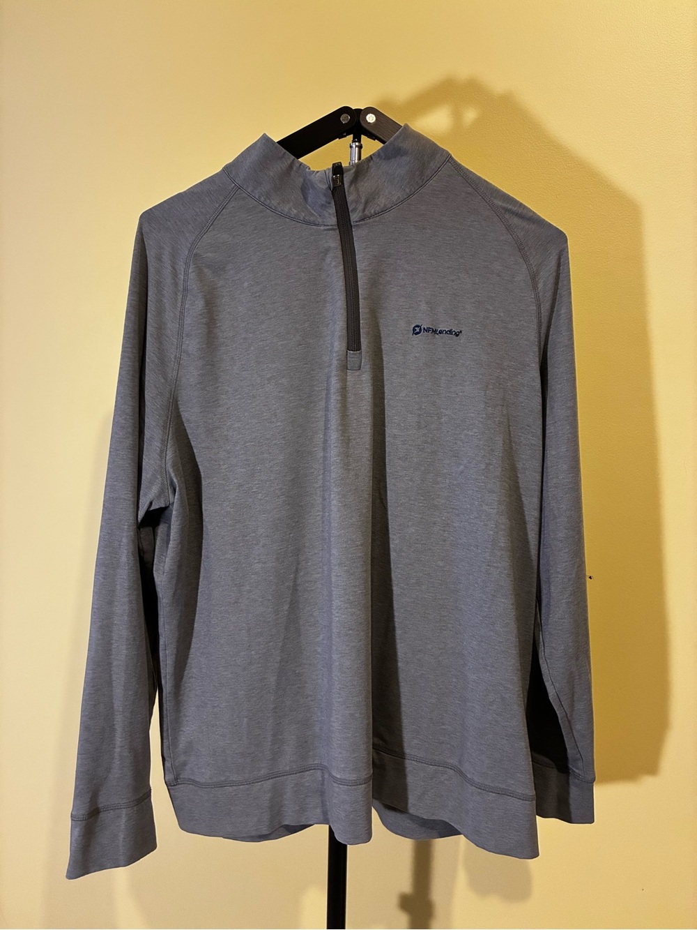 G/FORE Men's Gray Long-Sleeve 3/4 Zip Jacket with Back Logo